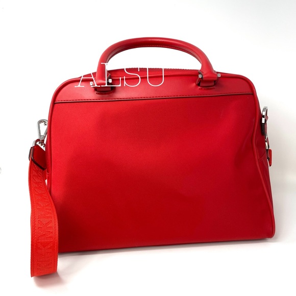 Michael Kors Hanover Large Satchel Red Canvas - Picture 2 of 8
